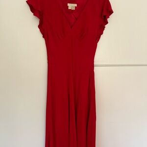 Zara Vibrant Red Midi Dress